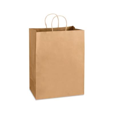 13x7X17 Kraft Paper Twisted Handled Bags - 100/case