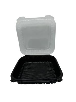 8x8 Black Base / Clear Top, Hinged 1-C
